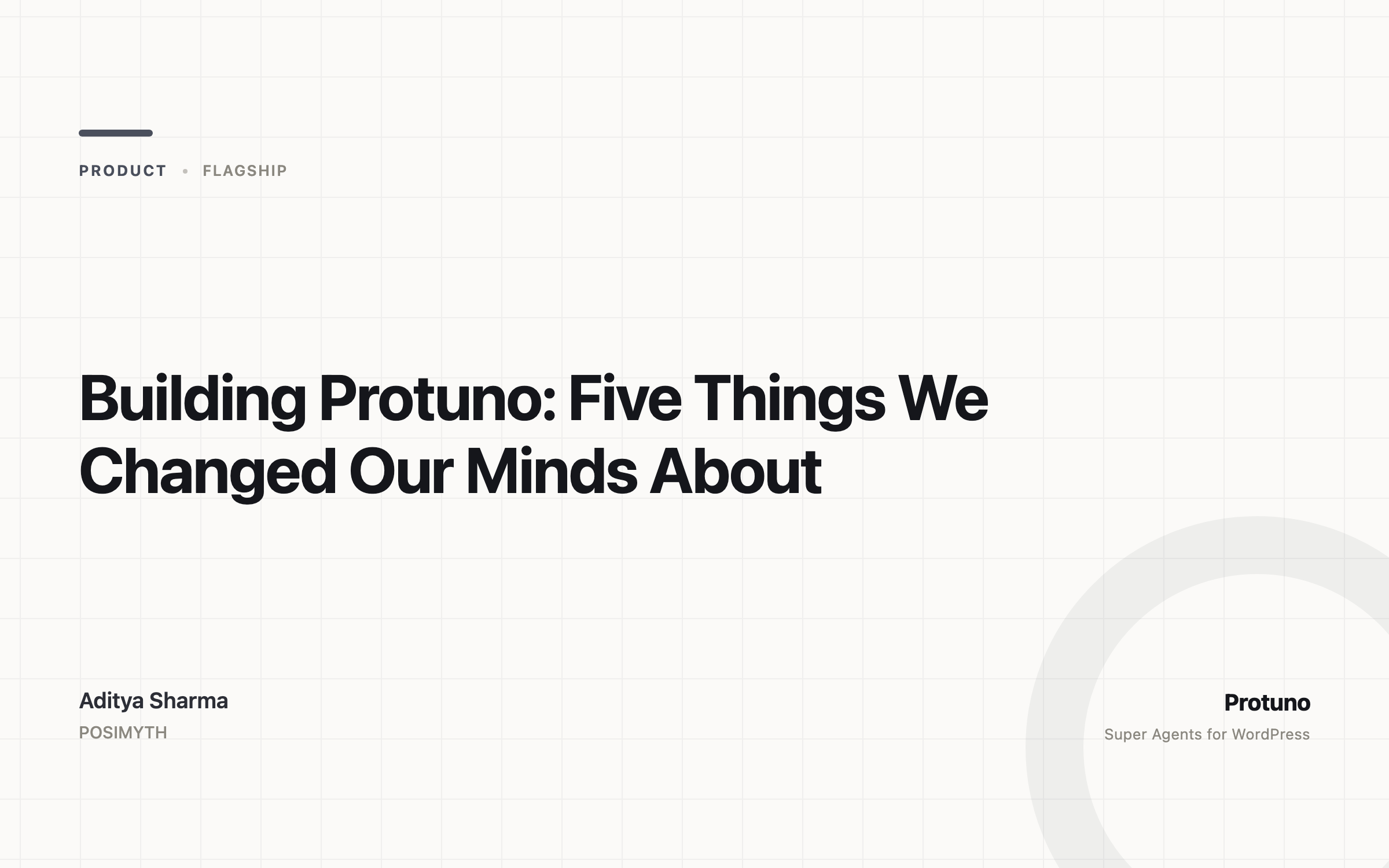 Building Protuno: Five Things We Changed Our Minds About