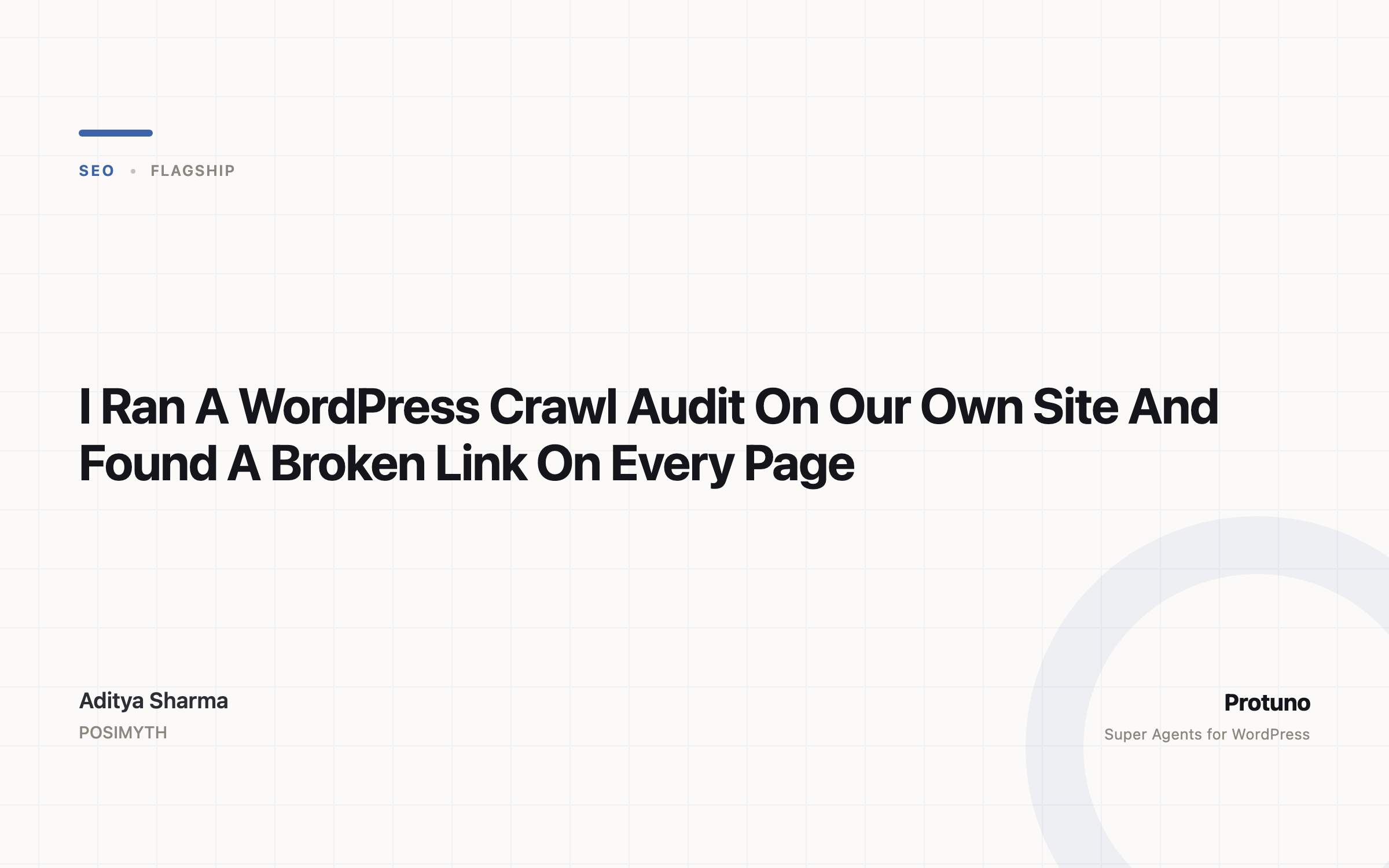 I Ran A WordPress Crawl Audit On Our Own Site And Found A Broken Link On Every Page