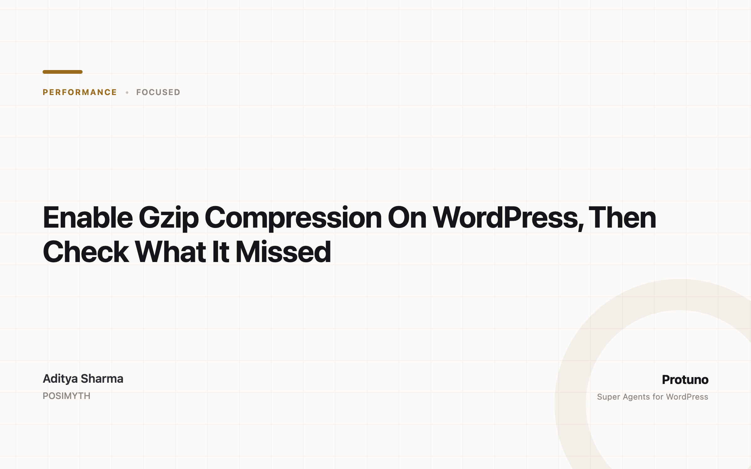 Enable Gzip Compression On WordPress, Then Check What It Missed
