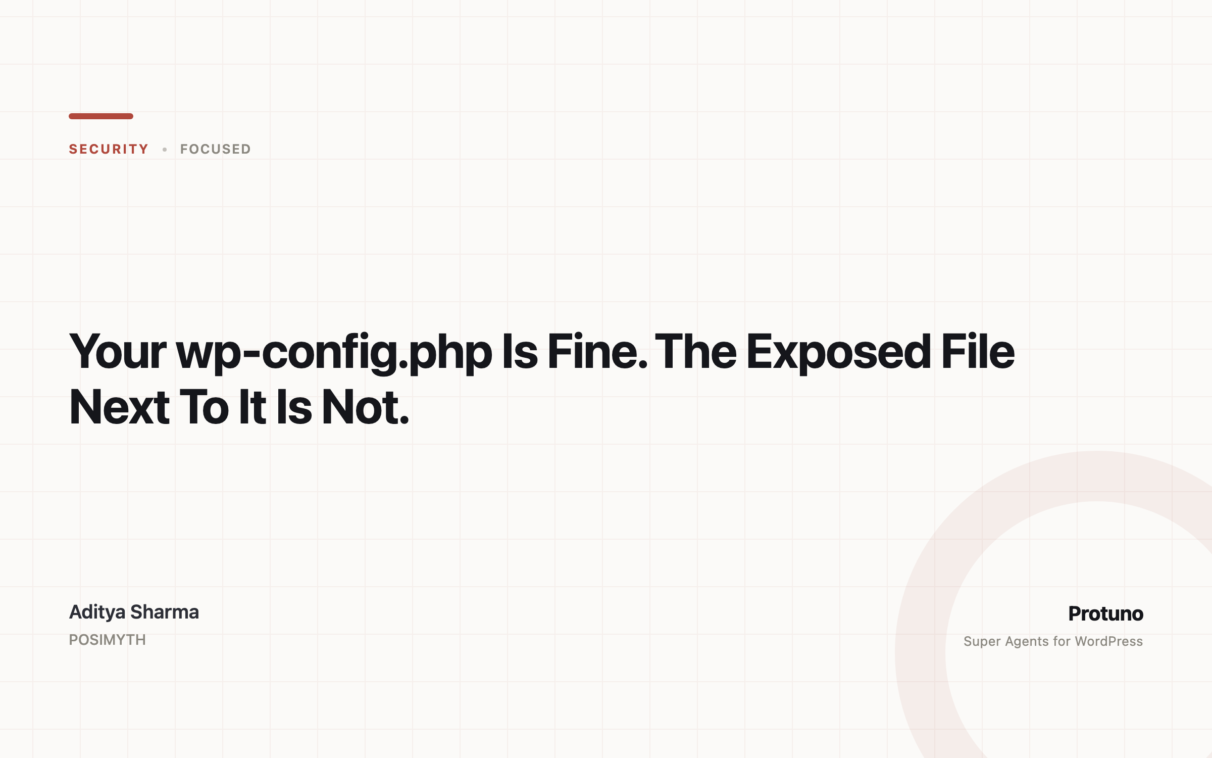 Your wp-config.php Is Fine. The Exposed File Next To It Is Not.