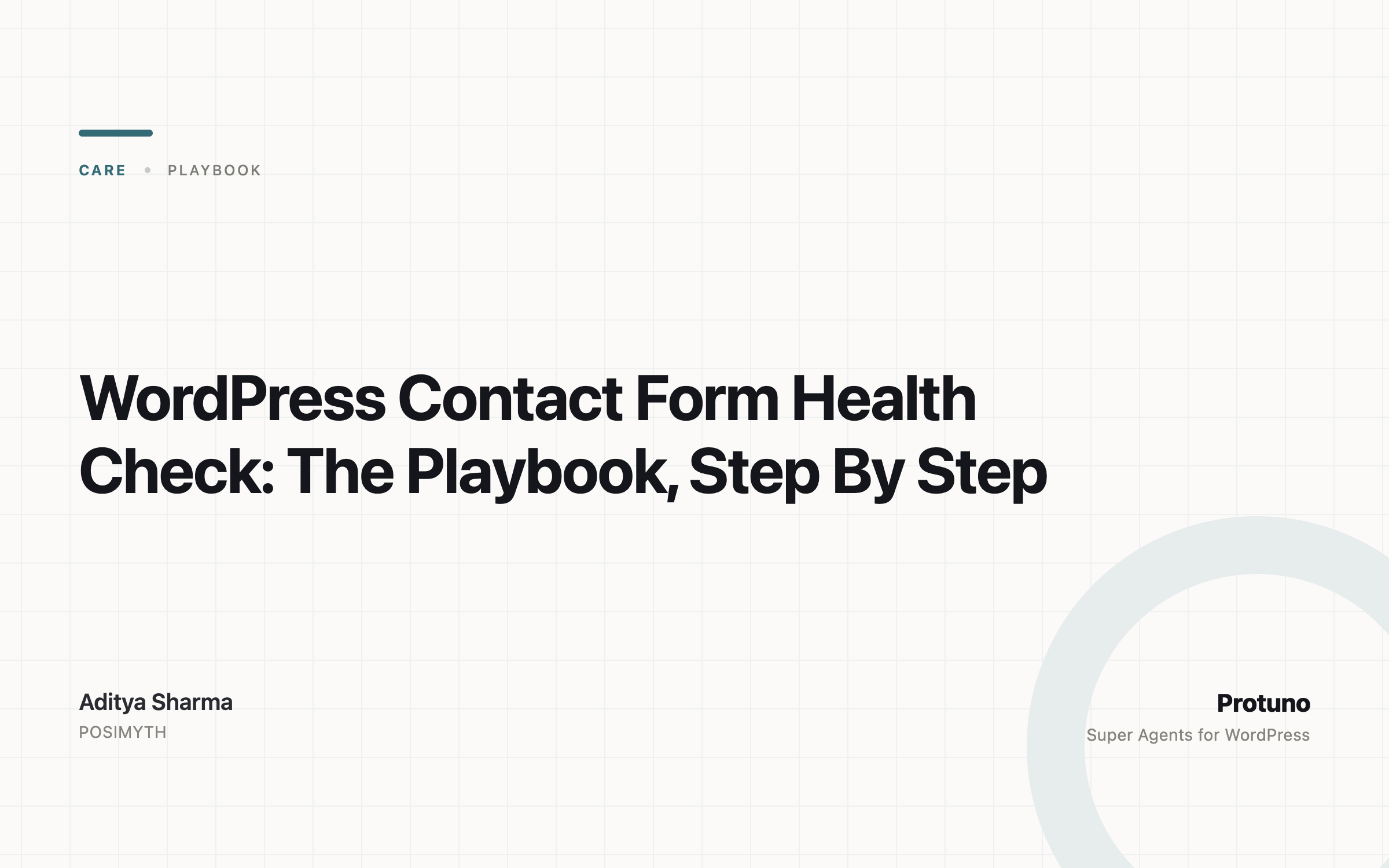 WordPress Contact Form Health Check: The Playbook, Step By Step