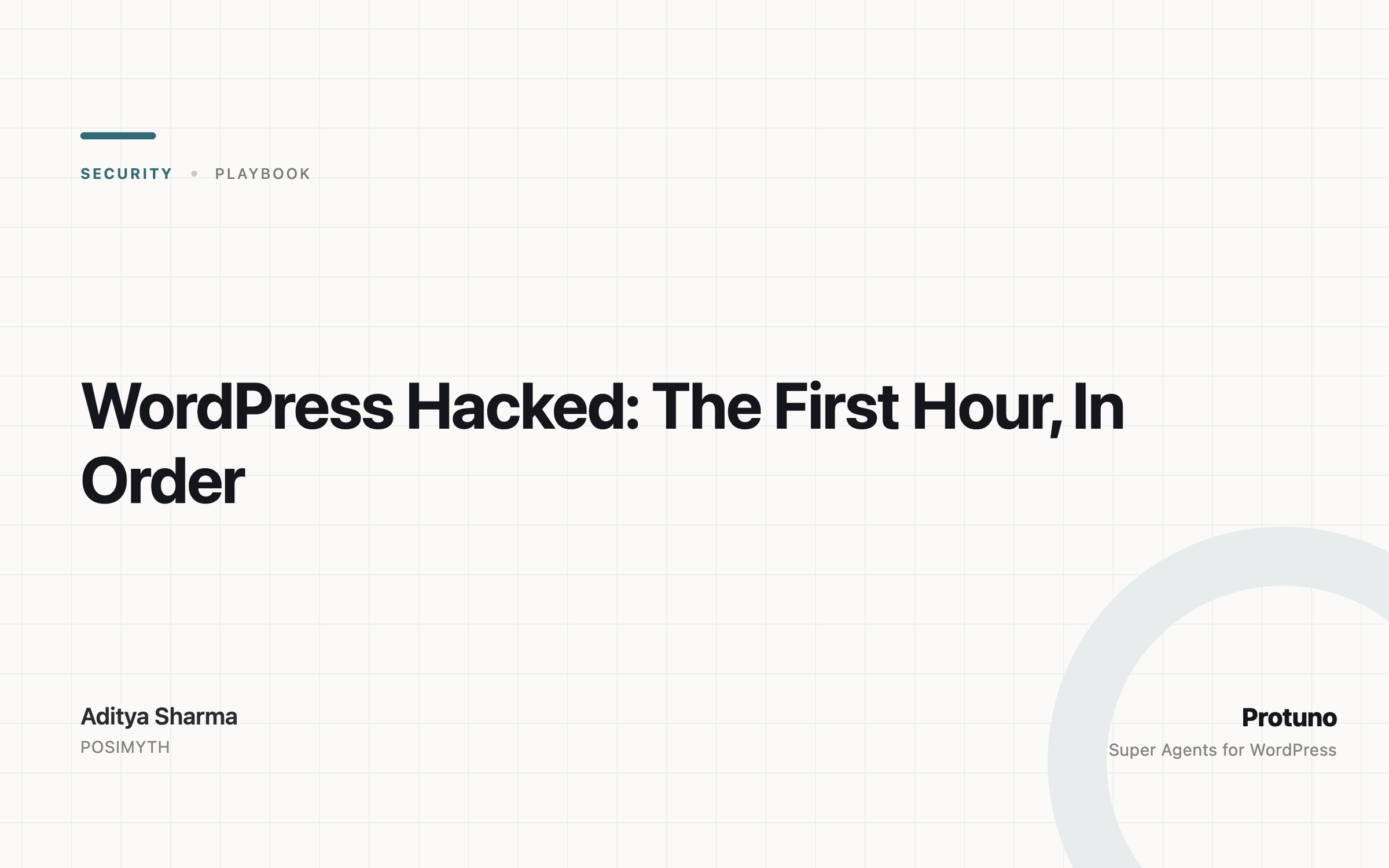 WordPress Hacked: The First Hour, In Order