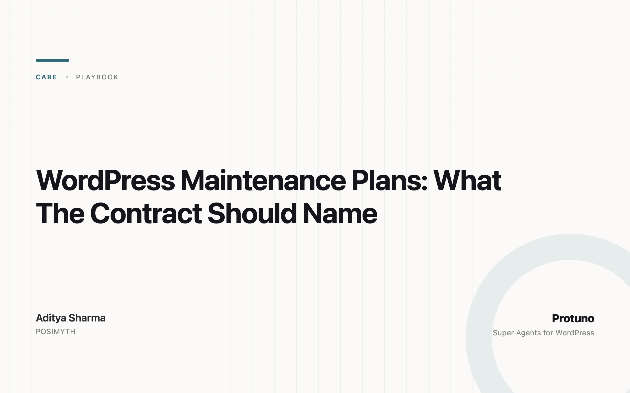 WordPress Maintenance Plans: What The Contract Should Name
