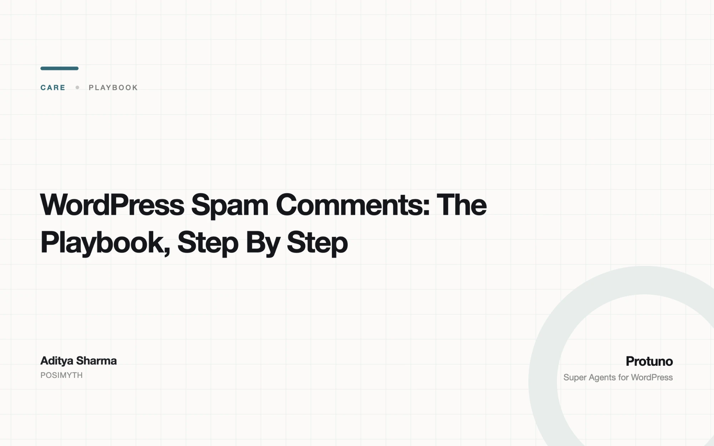 WordPress Spam Comments: The Playbook, Step By Step
